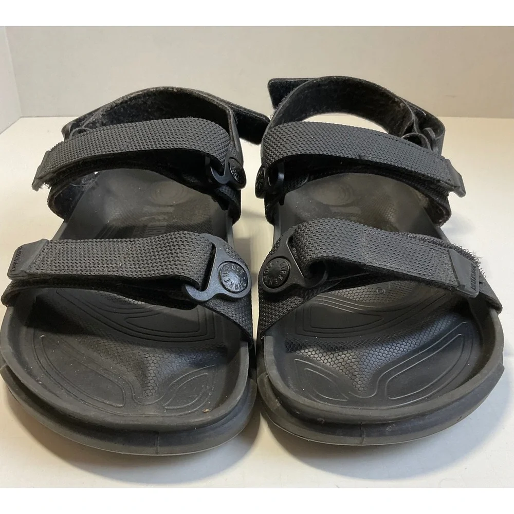 Birkenstock Mogami Terra Black Sport Sandals EU 37 L6 M4 Hook and Loop Straps
